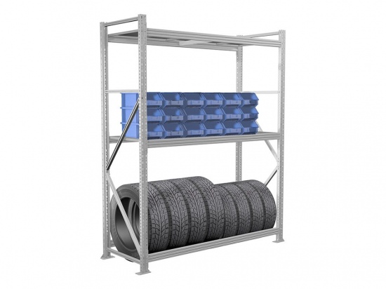 Стеллаж металлический MS PRO 300/150х80/5